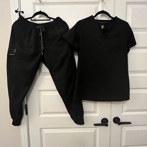 Black Scrub Set